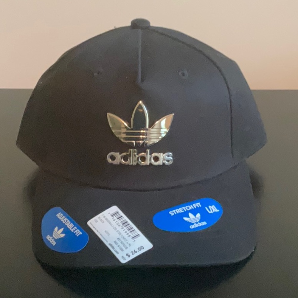 Adidas Black Cap with Silver Logo